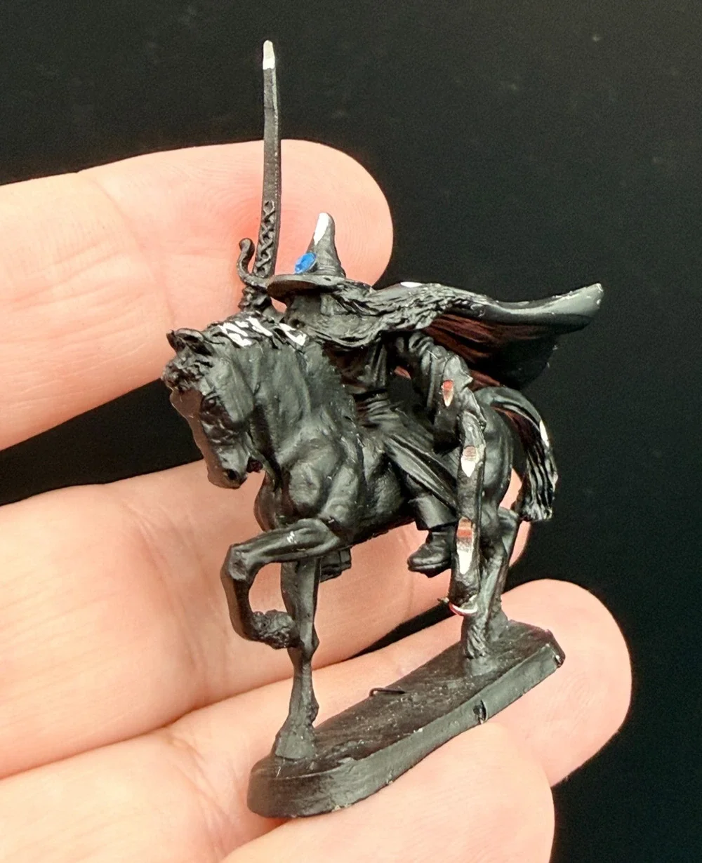 Ral Partha 1988 PP223 Mounted Wizard Horse Fantasy Black Metal Miniature Gems
